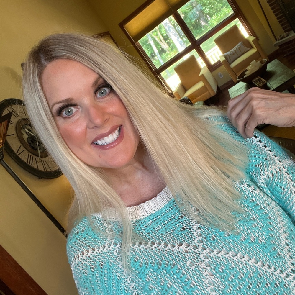 Coastal Cool - Aqua Blue and Cream Poncho